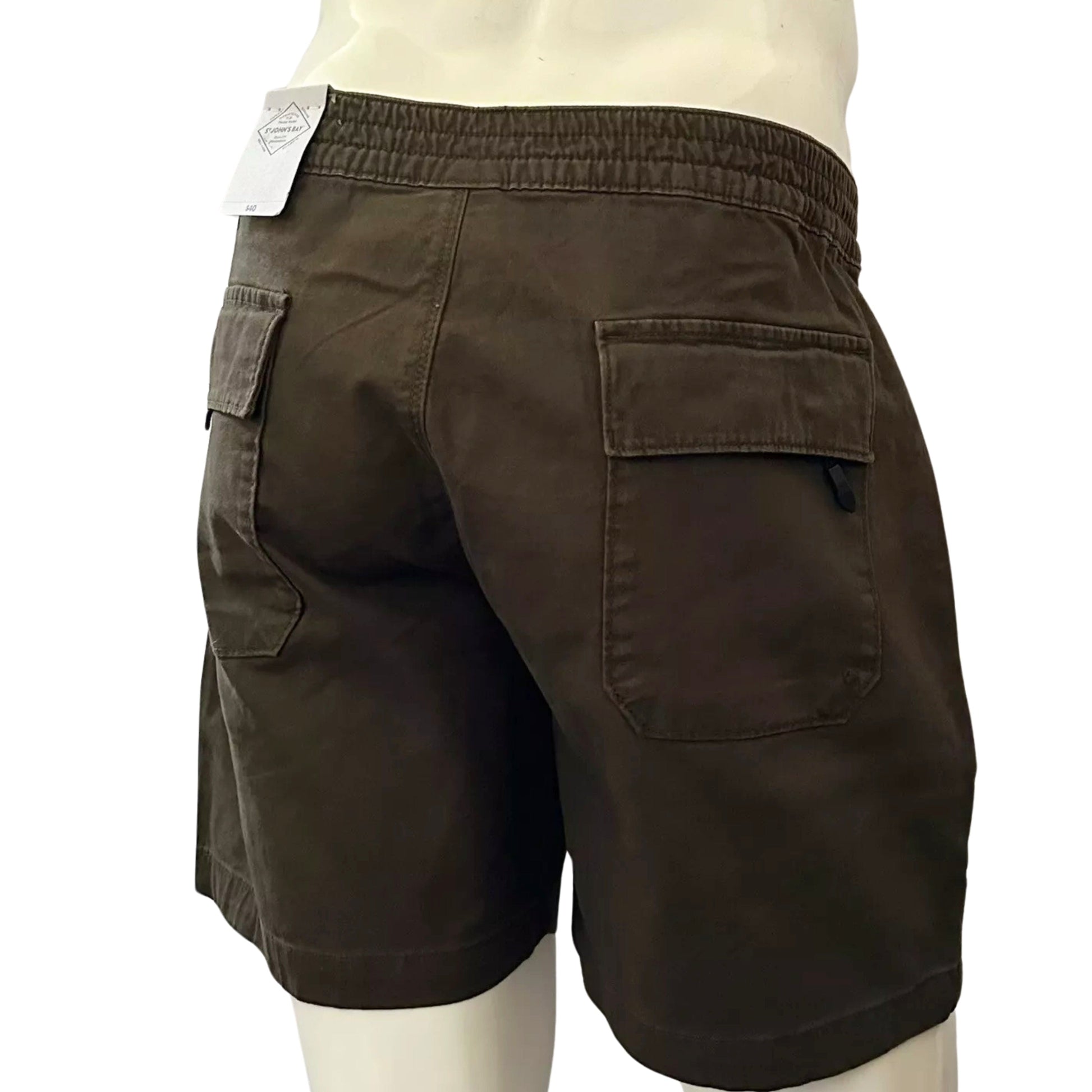 ST.JOHN'S BAY Mens Bottoms XL / Green / 40 ST.JOHN'S BAY - Multi pocket cotton shorts