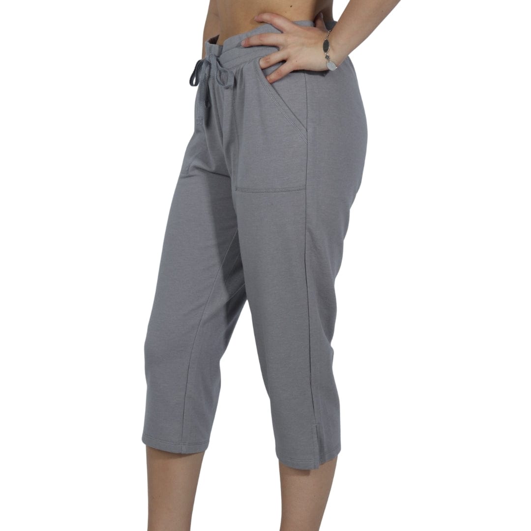 ST. JOHN'S BAY Womens Bottoms Petite S / Grey ST. JOHN'S BAY - High Rise Capri Sweatpants