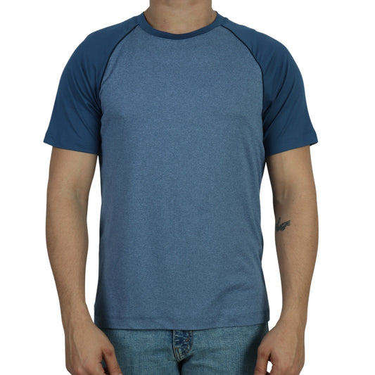 STAFFORD Mens Tops S / Blue STAFFORD - Colored Sleeve Top