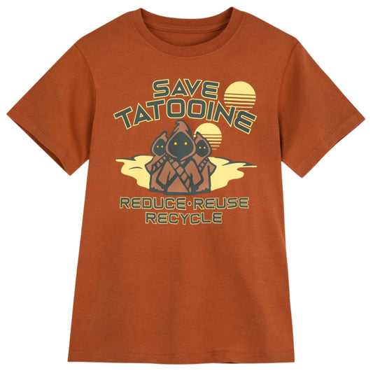 STAR WARS Boys Tops L / Brown STAR WARS - Save Tatooine' Short Seeve Graphic T-Shirt