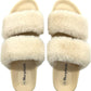 STEPLINK Womens Shoes 40 / Beige STEPLINK - Faux Fur Shiny Rhinestones, Arch Support Comfort Fuzzy Slippers