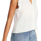 STEVE MADDEN Womens Tops XS / White STEVE MADDEN -  Loretta Smocked Flutter Sleeves Button-Down Top
