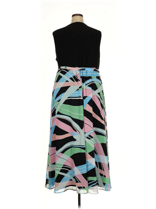STUDIO ONE Womens Dress XXL / Multi-Color STUDIO ONE -  Plus Sleeveless Abstract Fit + Flare Dress