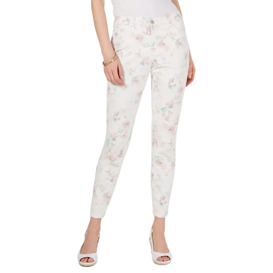 STYLE & CO. Womens Bottoms L / Multi-Color STYLE & CO - Floral-Print Skinny Jeans