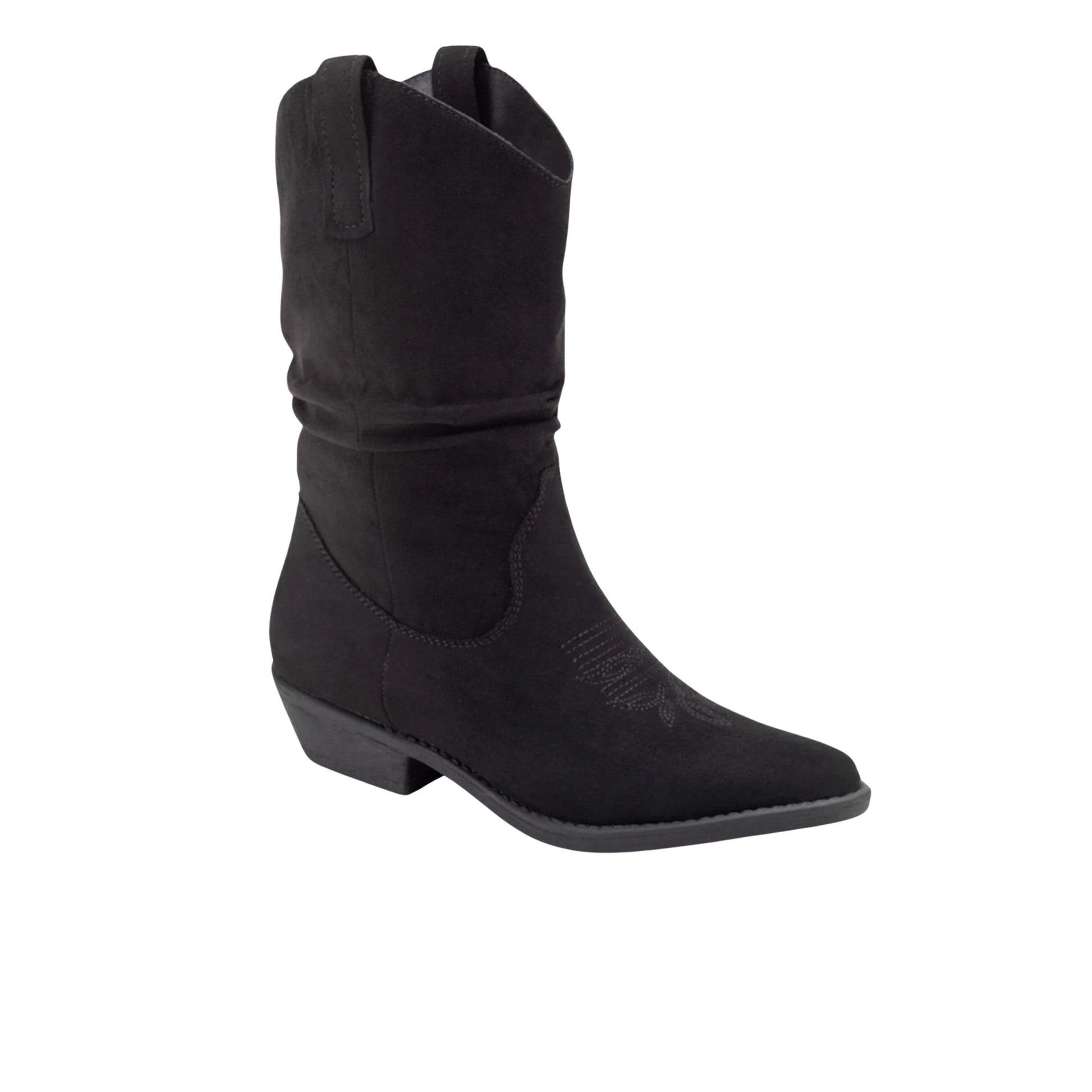 STYLE & CO. Womens Shoes 43 / Black STYLE & CO. - Toe Block Heel Western Boot