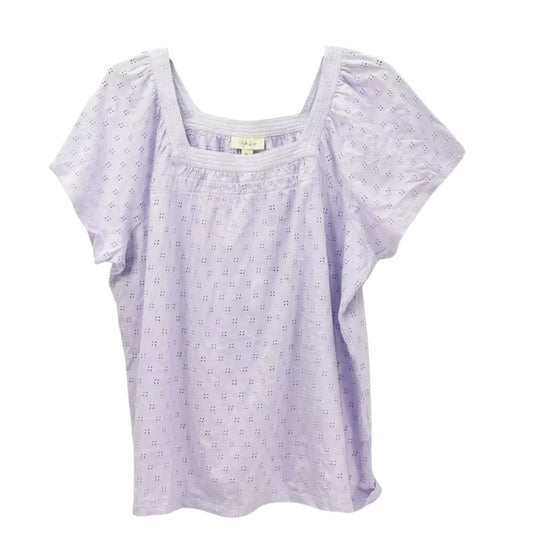 STYLE & CO. Womens Tops S / Purple STYLE & CO. - Cotton Square-Neck Top