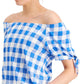 STYLE & CO. Womens Tops S / Multi-Color STYLE & CO. - Off Shoulder Gingham Top