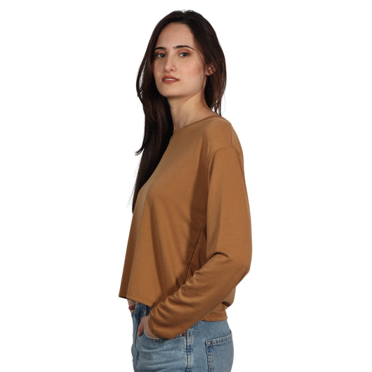 STYLUS Womens Tops XS / Brown STYLUS - Long Sleeve Top