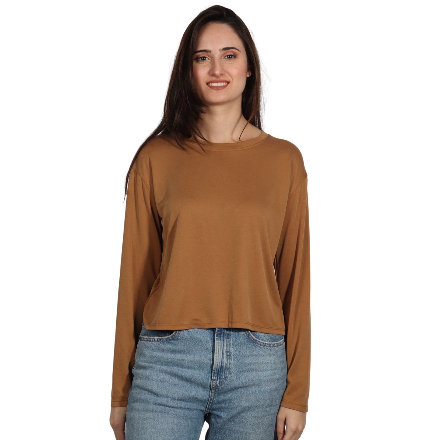 STYLUS Womens Tops XS / Brown STYLUS - Long Sleeve Top