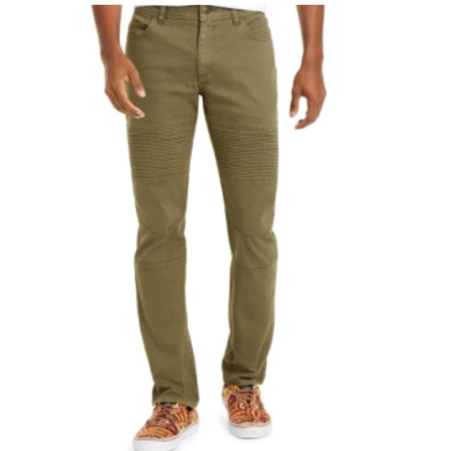 SUN+STONE Mens Bottoms M / green SUN+STONE - Green Stretch Slim Fit Stretch Jeans