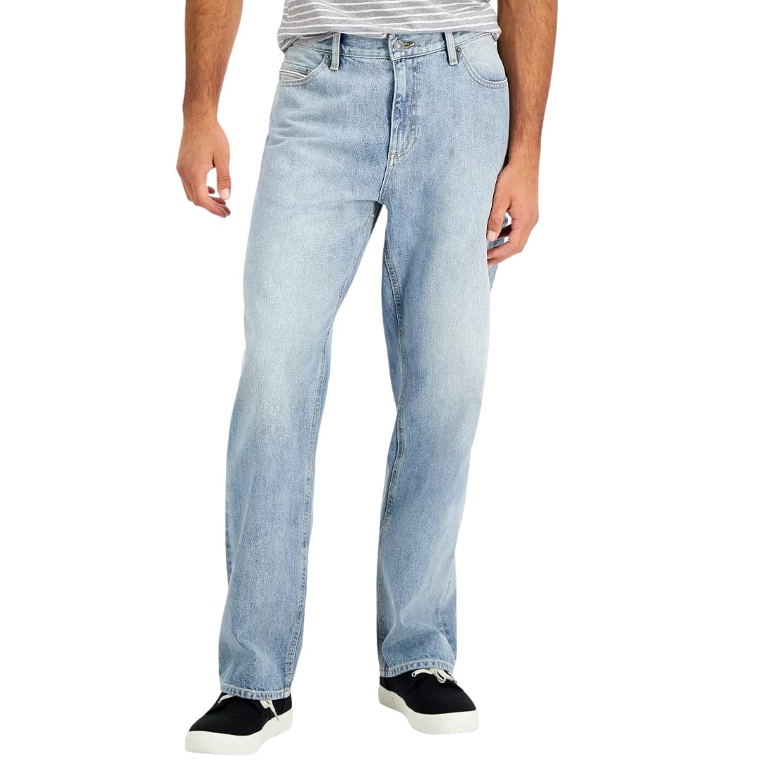 SUN+STONE Mens Bottoms S / Blue SUN + STONE - Relaxed-Fit Faded Jeans