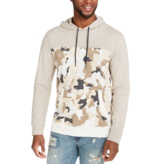 SUN+STONE Mens Tops L / Multi-Color SUN+STONE -  Lightweight Camouflage Crew Neck Hoodie