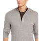 TASSO ELBA Mens Tops S / Grey TASSO ELBA -  Long Sleeve Mock Quarter-Zip Soft Cotton Pullover Sweater