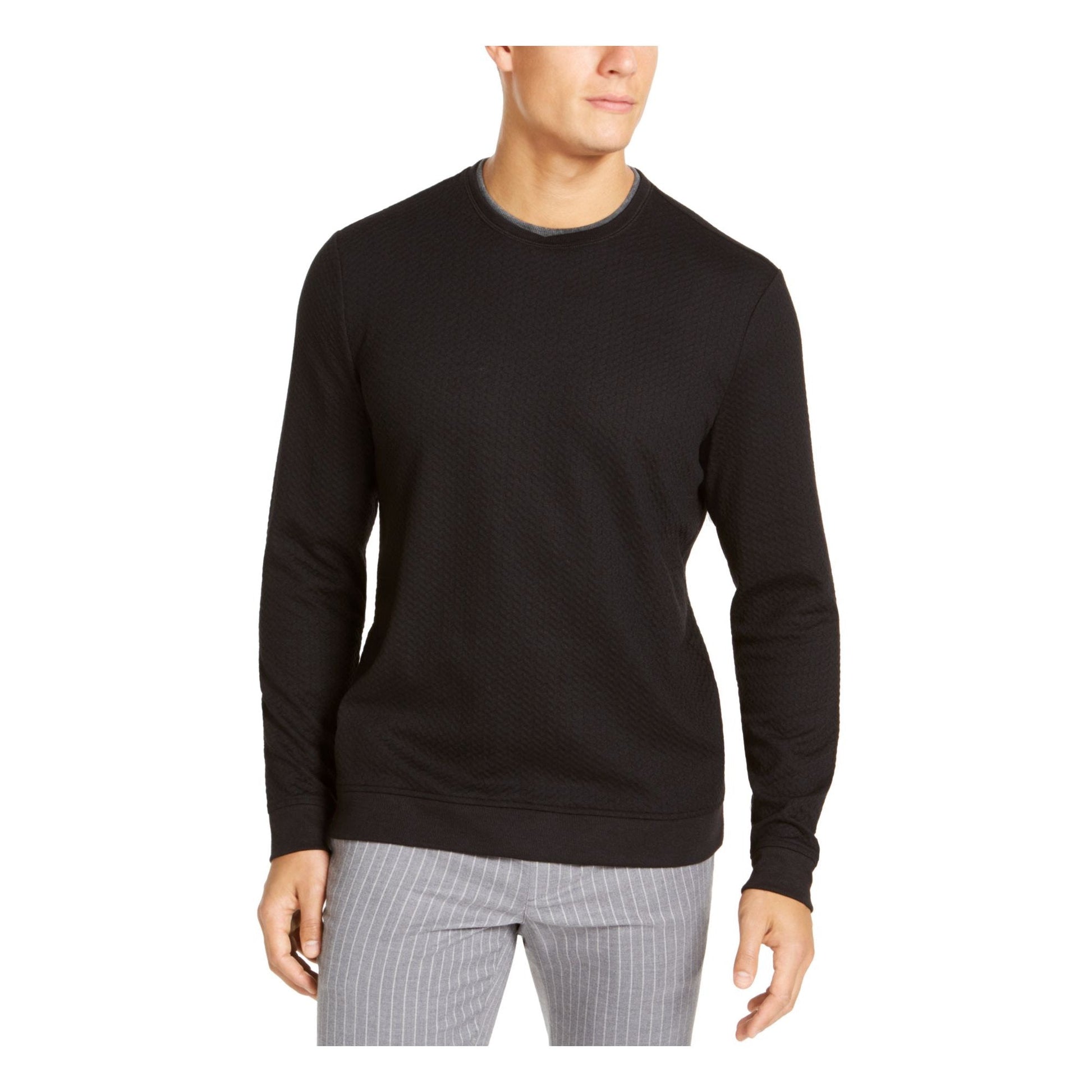 TASSO ELBA Mens Tops M / Black TASSO ELBA - Long Sleeve Sweatshirt