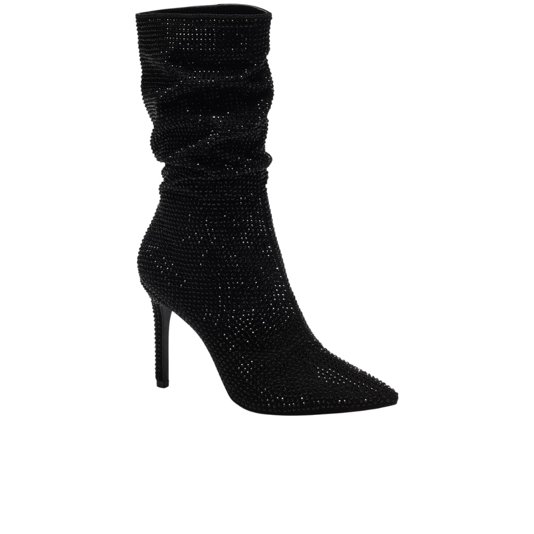 THALIA SODI Womens Shoes 37 / Black THALIA SODI - Pointed Toe Rhinestones Mid-Calf Boots