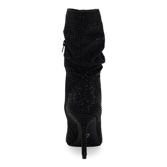 THALIA SODI Womens Shoes 37 / Black THALIA SODI - Pointed Toe Rhinestones Mid-Calf Boots