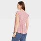 THE NINES Womens Tops XS / Multi-Color THE NINES -  Flutter Short Sleeve Maternity Blouse