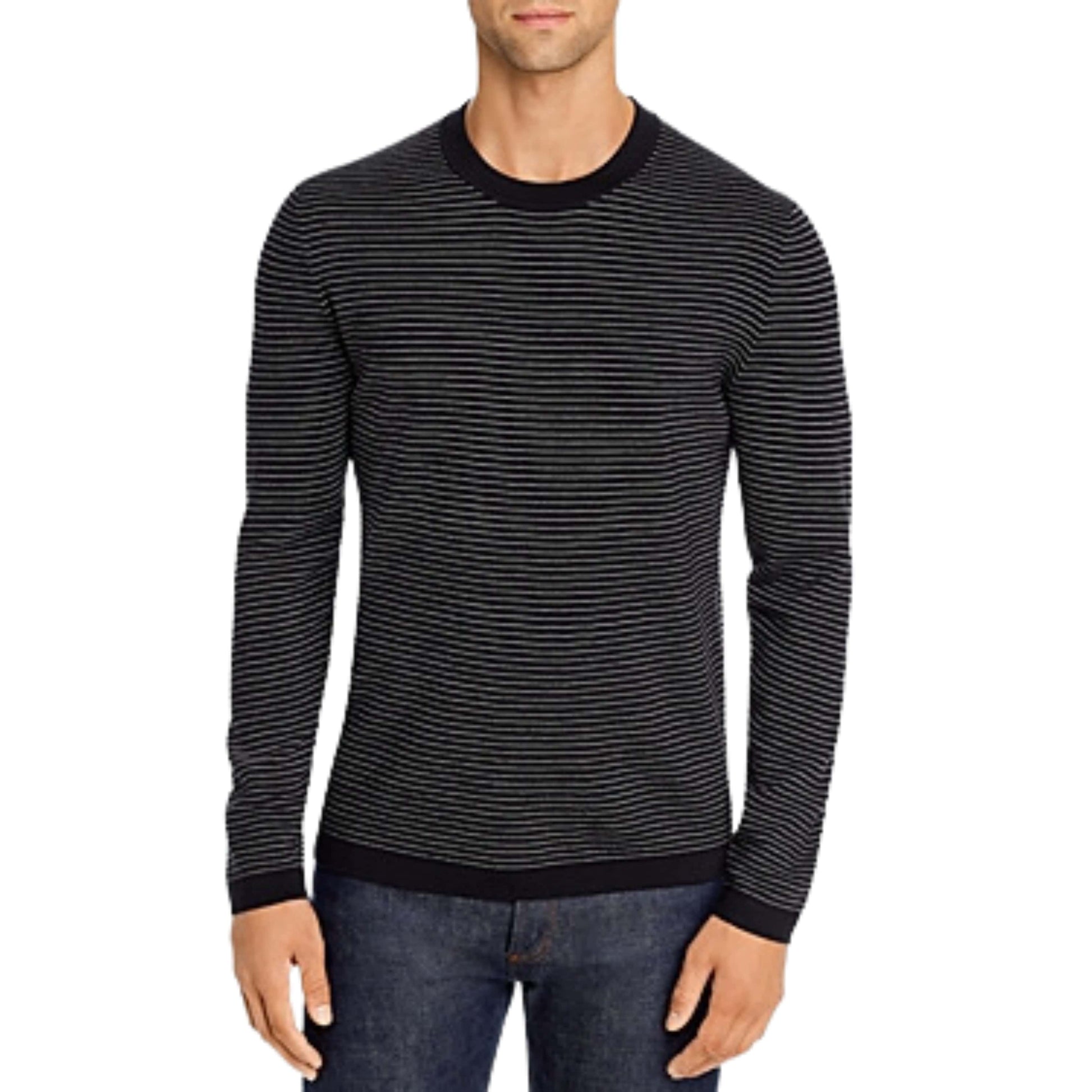 THEORY Mens Tops L / Multi-Color THEORY - Crewneck Merino Wool Long Sleeve Sweater