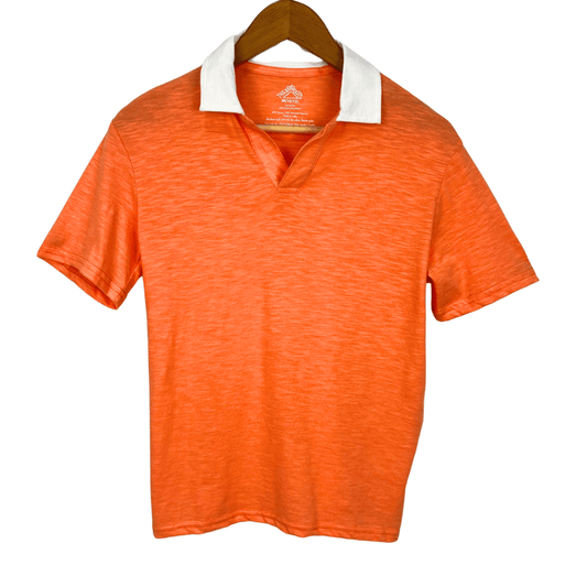 THEREABOUTS Boys Tops M / Orange THEREABOUTS - Solid v-neck cotton t-shirt