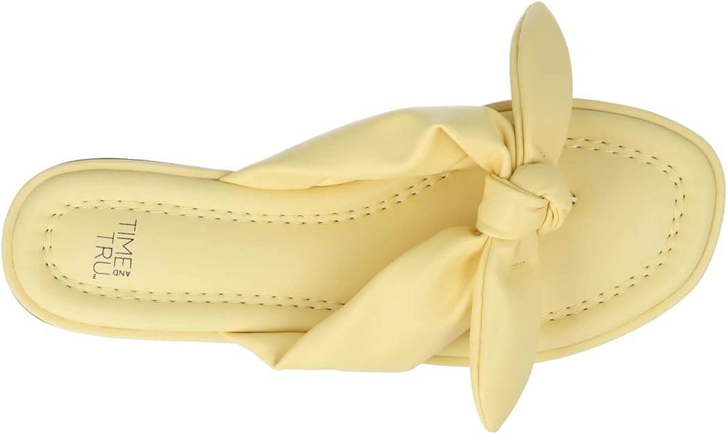 TIME AND TRU Womens Shoes 41 / Yellow TIME AND TRU  -  Bow Thong Slipper