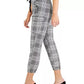 TINSEL Womens Bottoms L / Multi-Color TINSEL - Petite Plaid Utility Jogger Pants