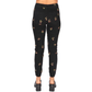 TINSELTOWN Womens Bottoms M / Black / 28-29 TINSELTOWN -  Floral Pattern Denim