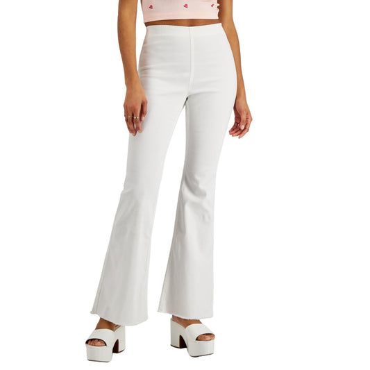 TINSELTOWN Womens Bottoms M / White TINSELTOWN - High-Rise Flare-Leg Jeans