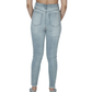 TINSELTOWN Womens Bottoms S / Blue TINSELTOWN - High waist Ripped design