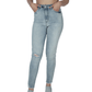 TINSELTOWN Womens Bottoms S / Blue TINSELTOWN - High waist Ripped design