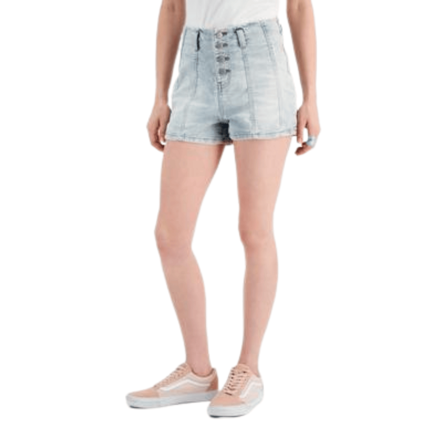 TINSELTOWN Womens Bottoms XS / Blue / 25 TINSELTOWN - Seamed Denim Shorts