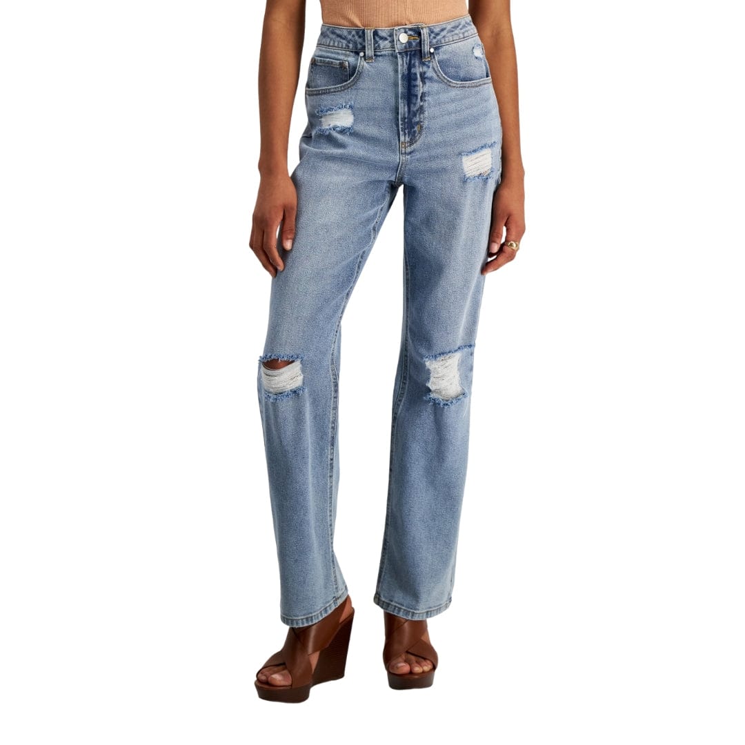 TINSELTOWN Womens Bottoms TINSELTOWN - Straight-Leg Jeans