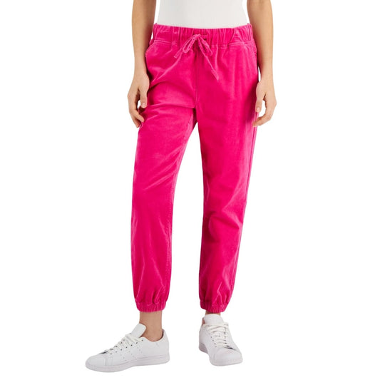 TINSELTOWN Womens Bottoms TINSELTOWN - Velvet Drawstring Jogger Pants