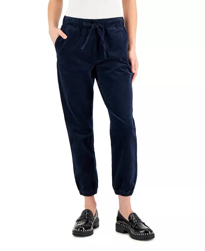 TINSELTOWN Womens Bottoms TINSELTOWN - Velvet Drawstring Jogger Pants