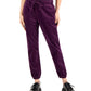 TINSELTOWN Womens Bottoms M / Purple TINSELTOWN - Velvet Drawstring Jogger Pants