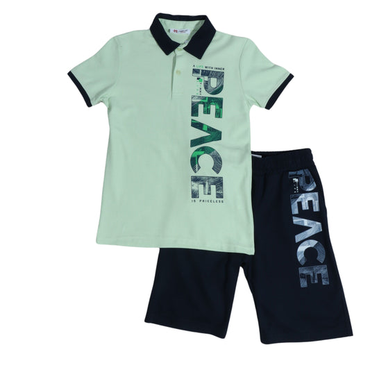 TOMMY LIFE Boys Set TOMMY LIFE - KIDS - Embroidered Polo Neck Short Sleeve Set