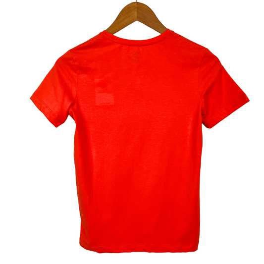 TOMMY LIFE Boys Tops M / Orange TOMMY LIFE - Solid cotton logo t-shirt