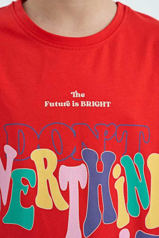 TOMMY LIFE Girls Tops L / Red TOMMY LIFE - Oversize T-Shirt