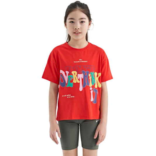 TOMMY LIFE Girls Tops L / Red TOMMY LIFE - Oversize T-Shirt