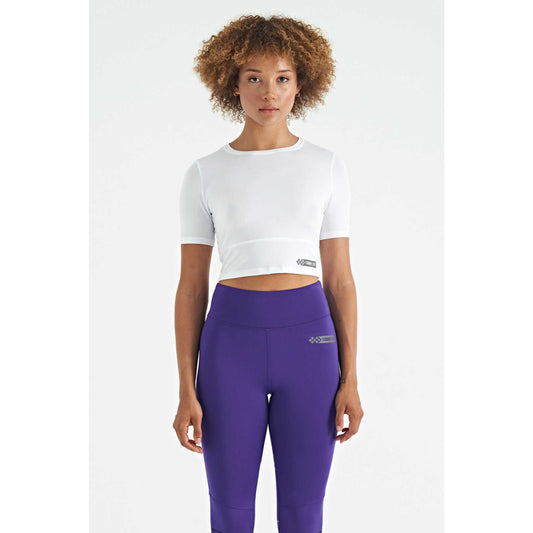 TOMMY LIFE - Standard Fit Crew Neck backless Crop top