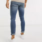 TOPMAN Mens Bottoms S / Blue TOPMAN -  Spray On Jeans