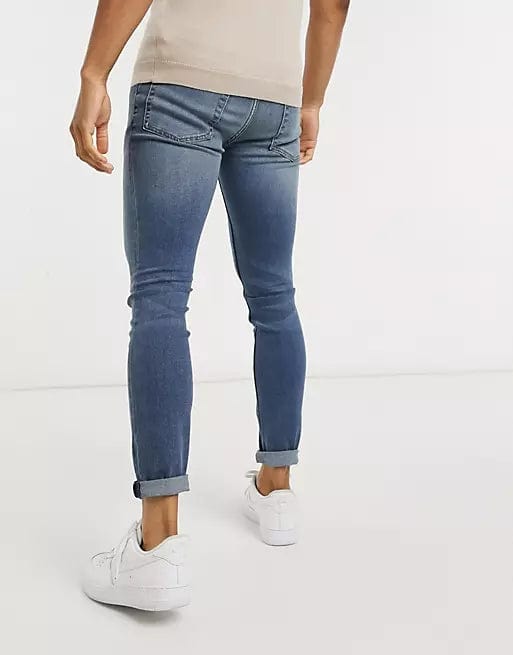 TOPMAN Mens Bottoms S / Blue TOPMAN -  Spray On Jeans