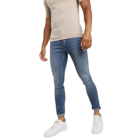 TOPMAN Mens Bottoms S / Blue TOPMAN -  Spray On Jeans