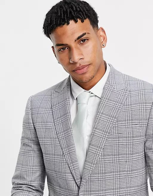 TOPMAN Mens Jackets M / Grey TOPMAN - Skinny Single Breasted Suit Jacket