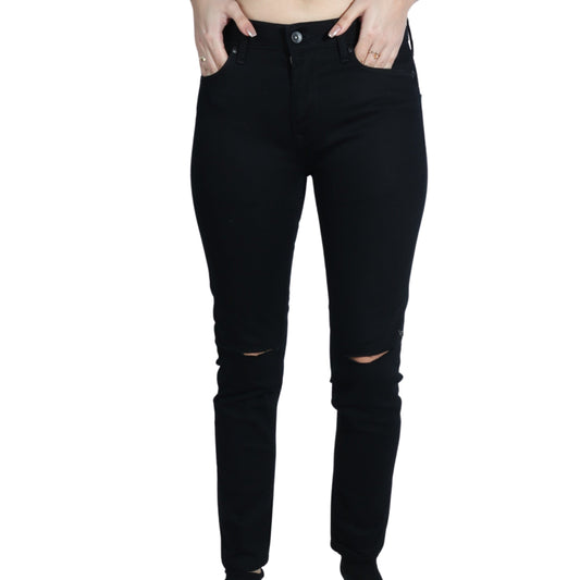 TOPMAN Womens Bottoms M / Black TOPMAN - Ripped Jeans