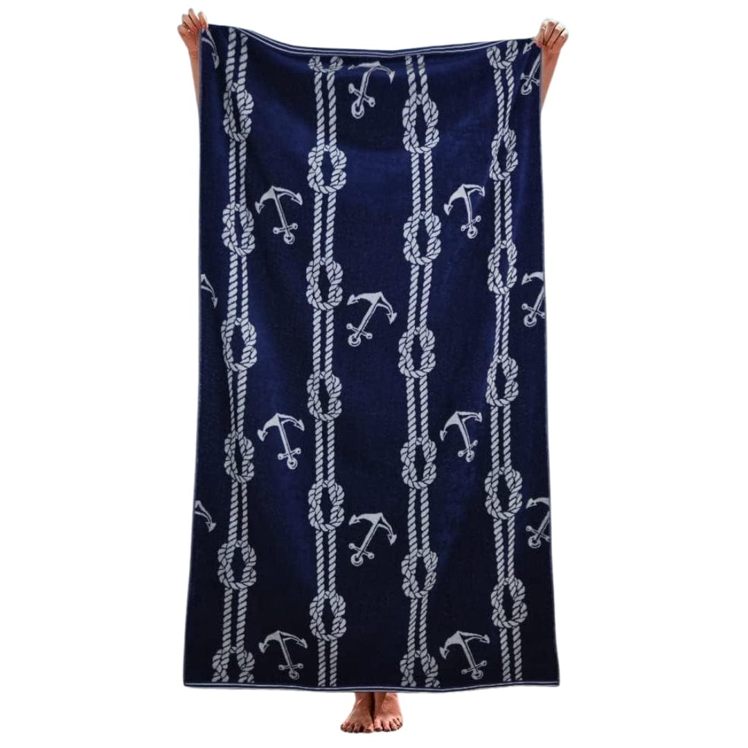 TRIDENT Blue TRIDENT - Jacquard Weave Beach Towels