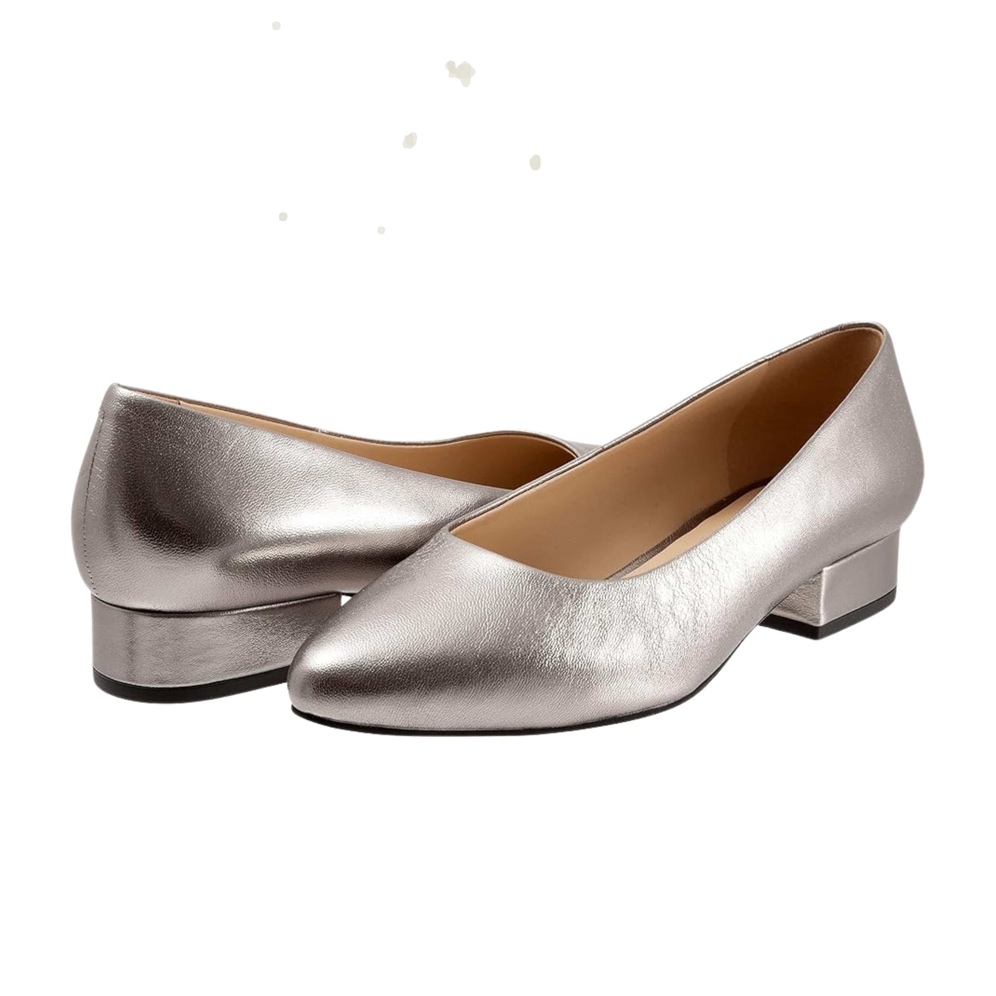 TROTTERS Womens Shoes 39.5 / Silver TROTTERS - Silver Heel Flat Shoes