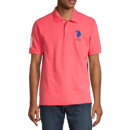 U.S. POLO ASSN. Mens Tops S / Coral U.S. POLO ASSN. -  Regular Fit Short Sleeve Polo Shirt