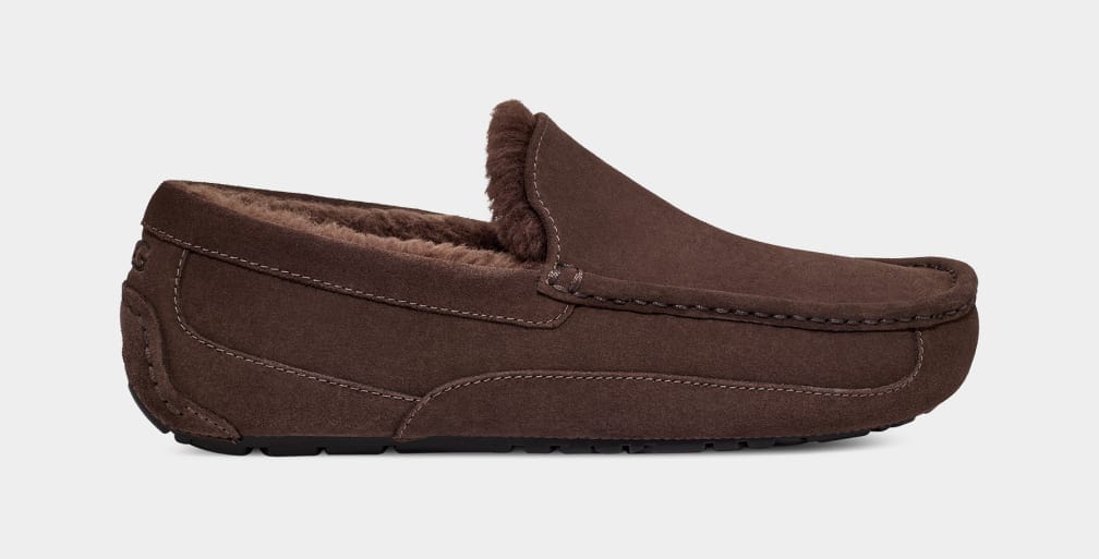 UGG Mens Shoes 42 / Brown UGG - Ascot Leather Slipper