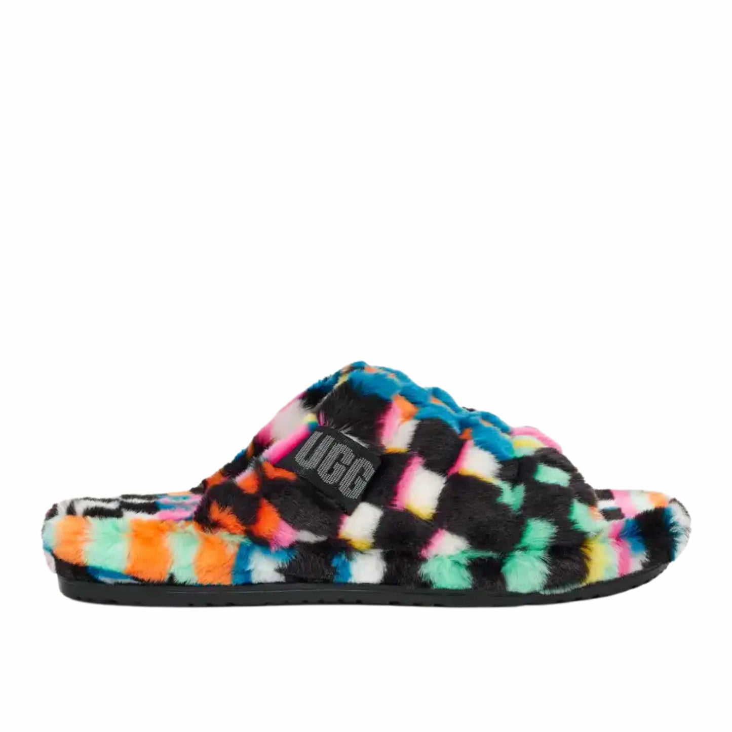 UGG Mens Shoes 43 / Multi-Color UGG - Fluff yeah checkered slipper