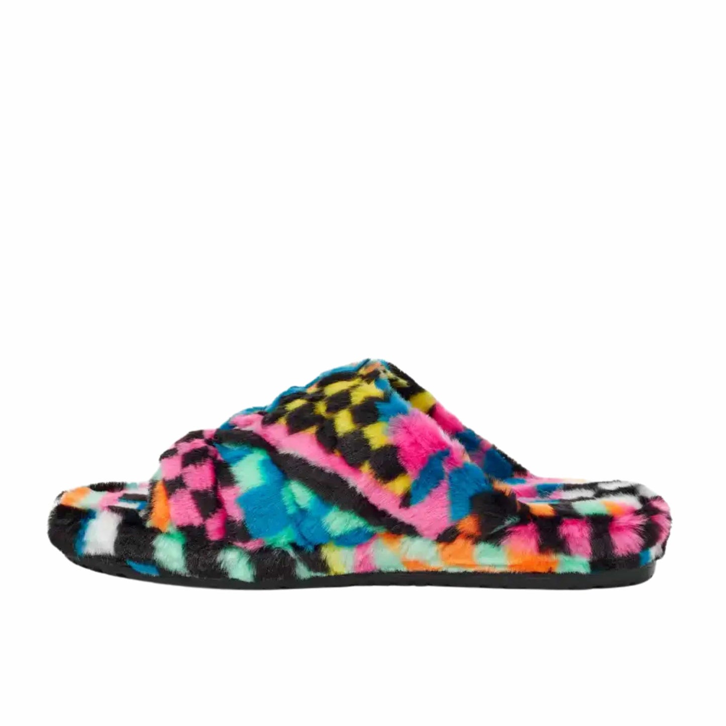 UGG Mens Shoes 43 / Multi-Color UGG - Fluff yeah checkered slipper